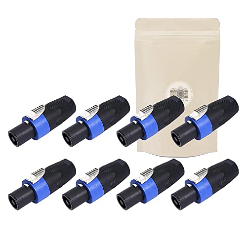 Adaptout 8 x Stecker ohne Löten, Typ Speakon NL4, 4-polig, mit Verriegelung, sehr robust von Adaptout