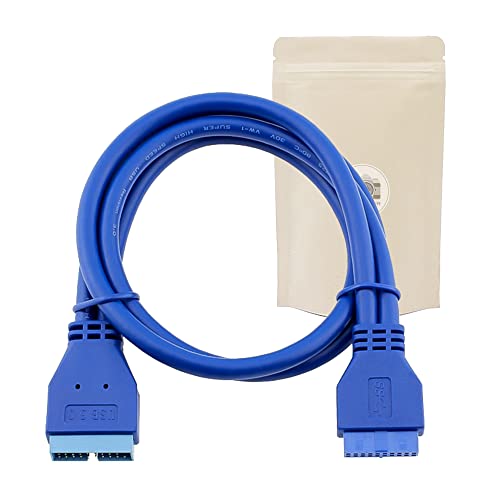 Adaptout USB-Kabel (männlich auf weiblich, 3, 20-polig, für Motherboard, 50 cm, Verlängerung von Adaptout