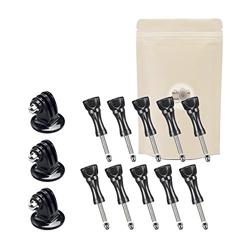Adaptout 10x-Schraube + 3 Befestigungselemente Fixieren Zapfen Anzugsschrauben ABS - Kompatibel mit Mutter 5,5cm Action Camera von Adaptout