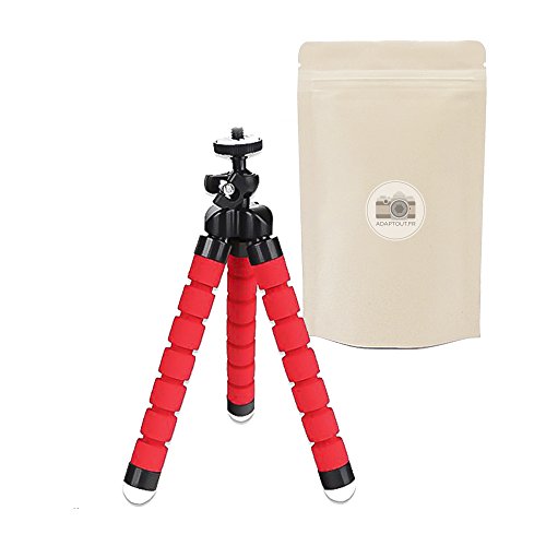 R Mini Light Flexibles Tabellenstativ Universal Universal Für Kompakte Kompaktkamera Alle Marken Canon Nikon Sony Fuji Pentax Panasonic. - rot - Adaptive französische Marke von Adaptout