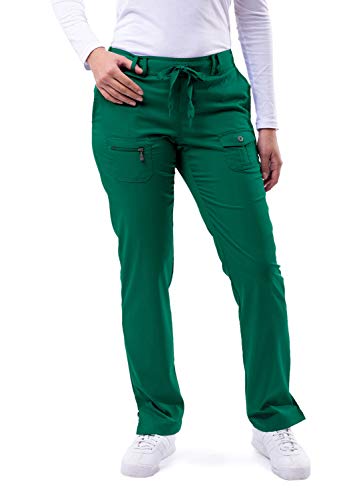 Adar Pro Damen Kittel - Medizinische Skinny Yoga Hose - P4100P - Hunter Green - XXS von Adar Uniforms