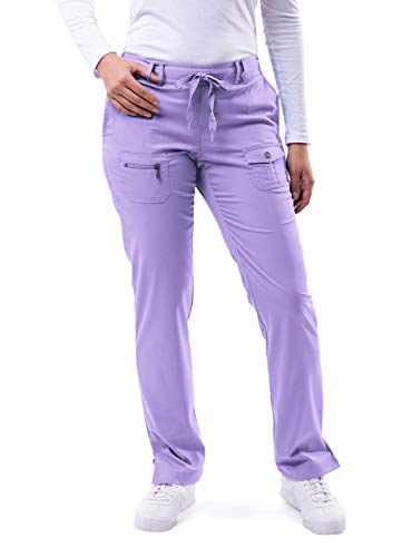 Adar Pro Damen Kittel - Medizinische Skinny Yoga Hose - P4100P - Lavender - 2X von Adar Uniforms