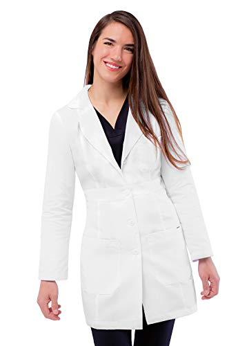 Adar Universal Damen Laborkittel - 84 cm Labormantel mit Gürtel - 2817 - White - 4X von Adar Uniforms