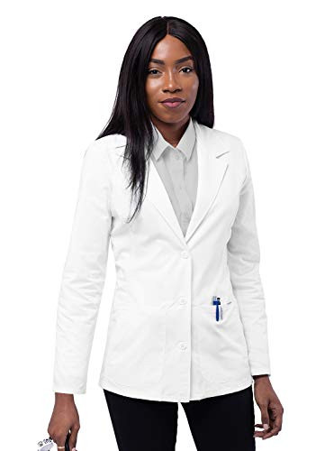 Adar Universal Damen Laborkittel- Maßgeschneiderter 71 cm Arztkittel - 2814 - White - XXS von Adar Uniforms