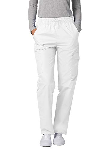 Adar Universal Damen Pflegebekleidung - lockere Cargo Hose - 506 - White - 4X von Adar Uniforms