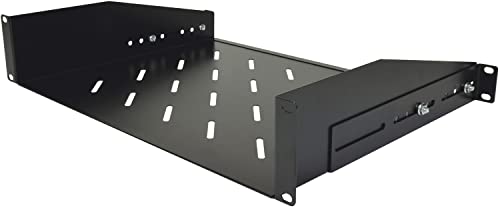Adastra 2U Server Rack belüftetes Stützregal | 450 mm 2U flach von Adastra