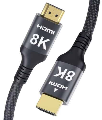 Adauxter 8k HDMI Kabel 10M, High Speed HDMI Kabel 4K 144Hz 120Hz 8K60Hz eARC DTS:X D-olby Atmos HDR10+ HDCP2.3 Kompatibel Mac PS5 X-box Gaming PC TV RTX4090 von Adauxter