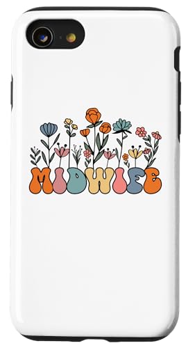 Hebamme Wildblumen, Vintage Retro Floral Doula Hülle für iPhone SE (2020) / 7 / 8 von Addictive Designs Medical Merch