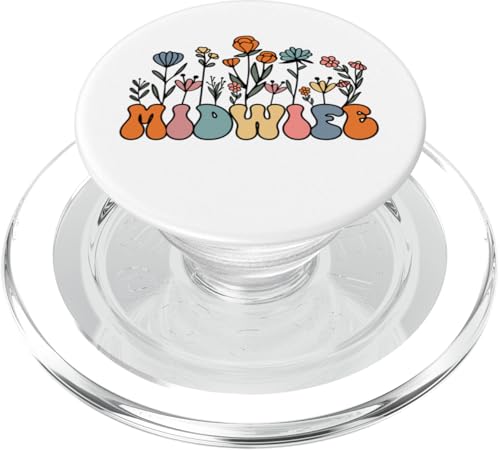 Hebamme Wildblumen, Vintage Retro Floral Doula PopSockets PopGrip für MagSafe Hebamme Wildblumen, Vintage Retro Floral Doula PopSockets PopGrip für MagSafe von Addictive Designs Medical Merch