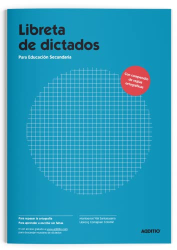 ADDITIO - Diktierbuch Sekundär | Größe 17 x 24 cm | Öko Papier | Spanisch | Einband blau von Additio
