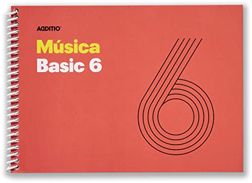 Additio Musikbuch Basic 6 Notensysteme 9 mm - rot von Additio