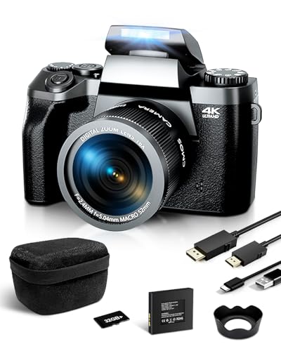 Ade Digitalkamera 4K 64MP Kamera Fotokamera mit 4.0" Touchscreen, 16X Digitalzoom Autofokus Kompaktkamera mit Weitwinkel- und Makroobjektiv für Reise, Vlog, WiFi-Funktion, Kameratasche, Einzellinse Ade Digitalkamera 4K 64MP Kamera Fotokamera mit 4.0" Touchscreen, 16X Digitalzoom Autofokus Kompaktkamera mit Weitwinkel- und Makroobjektiv für Reise, Vlog, WiFi-Funktion, Kameratasche, Einzellinse von Ade