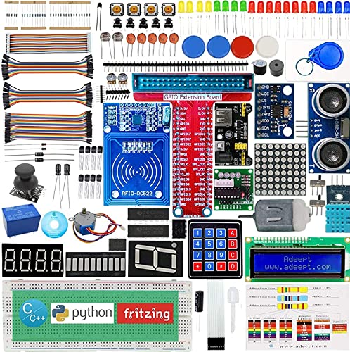 Adeept RFID Starter Kit f¨¹r Raspberry Pi 4/3/2 Modell B/B+ Schrittmotor ADXL345 40-polige GPIO-Erweiterungskarte mit C- und Python-Code, Raspberry Pi Starter Anf?nger/Lernkit mit PDF Adeept RFID Starter Kit f¨¹r Raspberry Pi 4/3/2 Modell B/B+ Schrittmotor ADXL345 40-polige GPIO-Erweiterungskarte mit C- und Python-Code, Raspberry Pi Starter Anf?nger/Lernkit mit PDF von Adeept