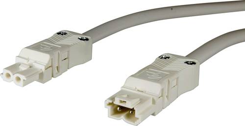 Adels-Contact 14875230 Netz-Anschlusskabel Netz-Stecker - Netz-Buchse Gesamtpolzahl: 2 Weiß 3.00m 2 von Adels-Contact