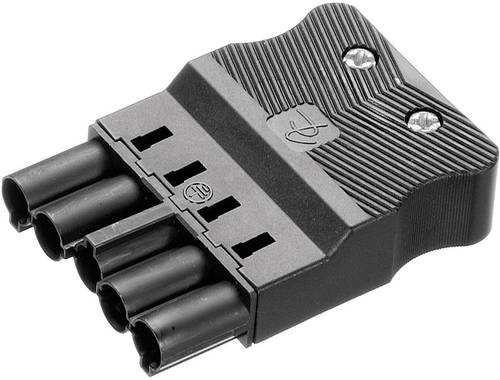 Adels-Contact 18004 Netz-Steckverbinder AC Stecker, gerade Gesamtpolzahl: 4 + PE 16A Schwarz 1St. von Adels-Contact