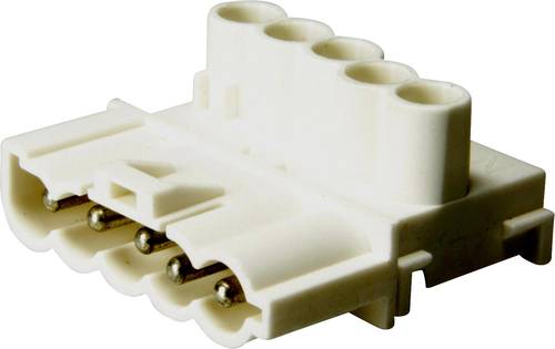 Adels-Contact 22820 Netz-Steckverbinder Stecker, gerade Gesamtpolzahl: 5 + PE 16A Weiß 100St. von Adels-Contact