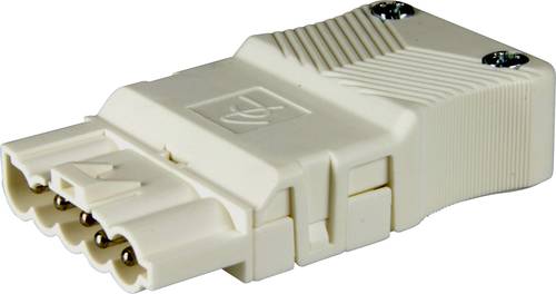 Adels-Contact 22826 Netz-Steckverbinder Stecker, gerade Gesamtpolzahl: 5 + PE 16A Weiß 100St. von Adels-Contact