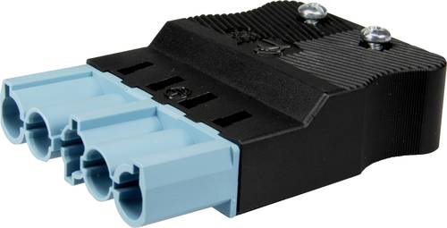 Adels-Contact 23919 Netz-Steckverbinder Stecker, gerade Gesamtpolzahl: 5 + PE 20A Pastell-Blau 100St von Adels-Contact