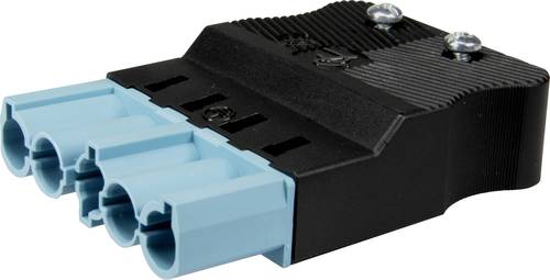 Adels-Contact 23923 Netz-Steckverbinder Stecker, gerade Gesamtpolzahl: 5 + PE 20A Pastell-Blau 100St von Adels-Contact