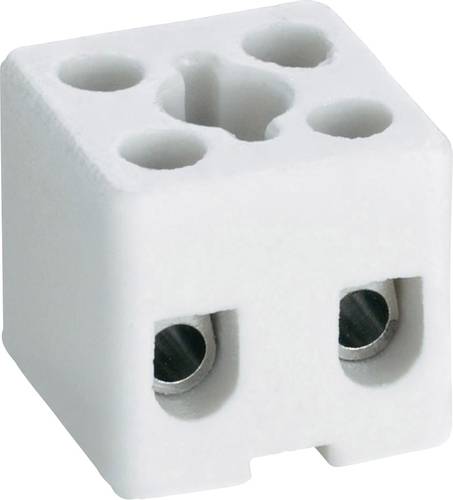 Adels-Contact 41 22 02 Porzellanklemme flexibel: -2.5mm² starr: -2.5mm² Polzahl (num): 2 Weiß von Adels-Contact