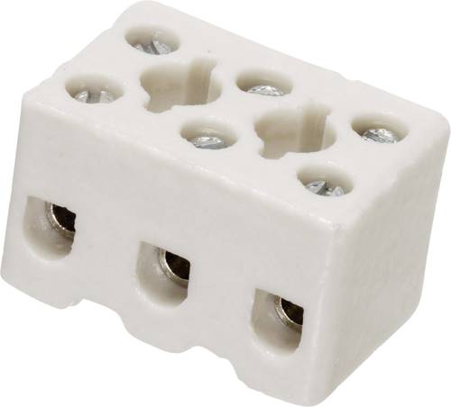 Adels-Contact 41 22 03 Porzellanklemme flexibel: -2.5mm² starr: -2.5mm² Polzahl (num): 3 Weiß von Adels-Contact