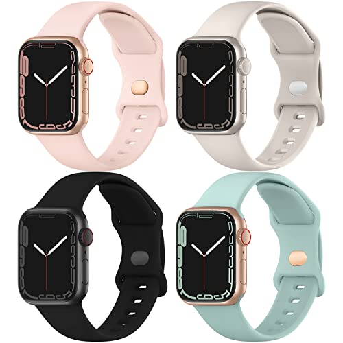 Adepoy Armbänder Kompatibel mit Apple Watch Armband 42mm 44mm 45mm, mit Druckverschluss Weiches Sport Band Damen Herren für Apple Watch SE 9 8 7 6 5 4 3 2 1, 4 Stück Adepoy Armbänder Kompatibel mit Apple Watch Armband 42mm 44mm 45mm, mit Druckverschluss Weiches Sport Band Damen Herren für Apple Watch SE 9 8 7 6 5 4 3 2 1, 4 Stück von Adepoy