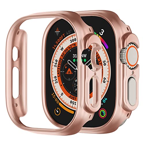 Adepoy für Apple Watch Ultra 49mm Hülle, Hartes PC Bumper Gehäuse Schutzhülle Kompatibel mit iWatch Ultra, 2 Stück (Kein Displayschutz) von Adepoy