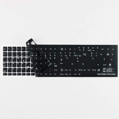 adesivitastiera. IT – Aufkleber Buchstaben Tastatur Complete Boden schwarz weiße Buchstaben ITA von AdesiviTastiera.it