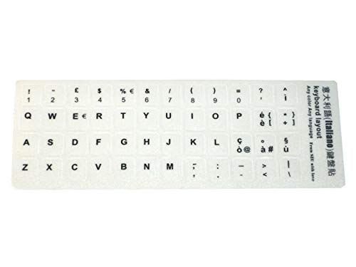 adesivitastiera. IT – Aufkleber Tastatur italienisch Boden Weiß Schwarzen Buchstaben von AdesiviTastiera.it