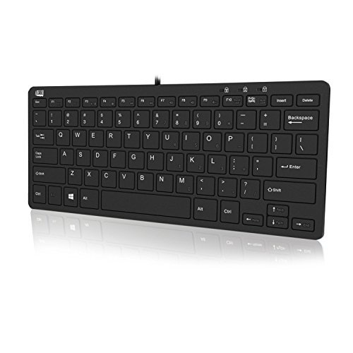 Adesso Adaptec SlimTouch 510 Mini-Tastatur mit USB-Hubs (AKB-510HB), schwarz von Adesso