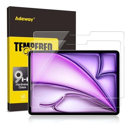Adeway 2er-Pack Displayschutzfolie für iPad Air 13 Zoll 6th 2024 M2 & iPad Pro 13 Zoll 7th 2024 M4, kompatibel mit Apple Pencil & Face ID, gehärtetes Glas mit einfacher Installation, kratzfest Adeway 2er-Pack Displayschutzfolie für iPad Air 13 Zoll 6th 2024 M2 & iPad Pro 13 Zoll 7th 2024 M4, kompatibel mit Apple Pencil & Face ID, gehärtetes Glas mit einfacher Installation, kratzfest von Adeway