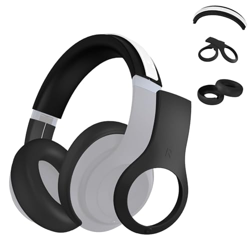 3-in-1 Studio Pro Silikon-Schutzhülle-Set, kratzfeste Ohrpolster-Abdeckung, Kopfband-Abdeckung für Beats Studio Pro Kopfhörer, Studio Pro weiches Silikon-Schutzzubehör (schwarz) von Adhiper