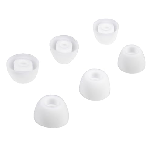 Adhiper 3 Paar Ersatz-Ohrstöpsel für Galaxy Buds 2 Pro, geräuschreduzierende Silikon-Ohrstöpsel, kompatibel mit Galaxy Buds 2 Pro-Ohrhörern, passend für Ladehülle (S/M/L, Weiß) von Adhiper