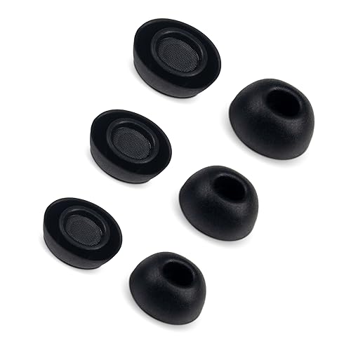 Adhiper 3 Paar Ohrstöpsel/Eartips(S/M/L) für Airpods Pro/Pro 2 Bluetooth-In-Ear-Kopfhörer mit Filter,Weiche Silikon-Ohrstöpsel für Komfort und Optimale Klangqualität(Schwarz) von Adhiper