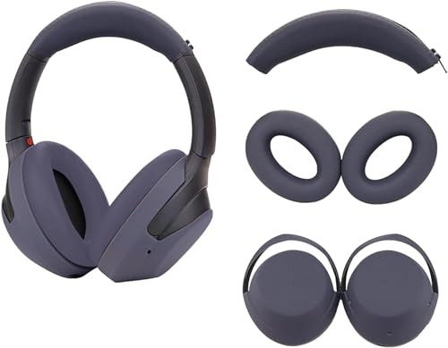 Adhiper Silikon-Schutzhülle für Sony WH-1000XM4, WH-1000XM3 Kopfhörer, Embody Kopfhörer-Schutzhülle für Ohrpolster/Stirnband/Schale, schweißfest, weiches Silikon-Zubehör (blau) von Adhiper
