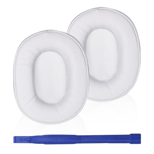 Adhiper Earpads Ersatz-Ohrenschützer Ohrpolster Kompatibel mit Audio-Technica M50X,ATH-M50xBT2,ATH-M50X,M40X,M30X,M20X,M10X,ATH-ANC9 Kopfhörer.（Weiß） von Adhiper