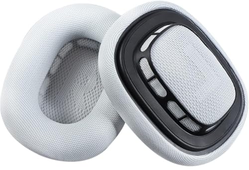 Adhiper Ersatz-Ohrpolster für Apple Airpods Max Kopfhörer, Netzstoff, Ohrpolster für Airpods Max Kopfhörer, weicher Memory-Schaum, Weiß von Adhiper