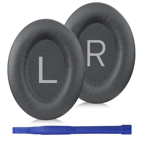 Adhiper Ersatz-Ohrpolster für Bose QuietComfort 45 (QC45)/QuietComfort SE (QC SE)/New Quiet Comfort Wireless Kopfhörern, Ohrpolster mit Weicherem Leder und Lärmreduzierender Schaum (Eclipse Grau) von Adhiper