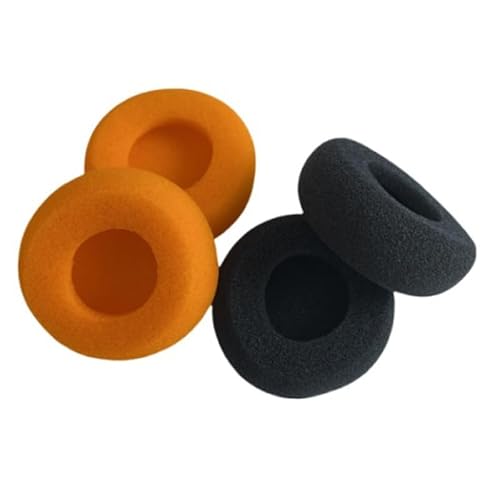 Adhiper Ersatz-Ohrpolster für Koss Porta Pro, KSC75, KPH40, KPH30i und JLab Rewind Kopfhörer, 2 Paar Portapro Ohrpolster 50 mm (Orange + Schwarz) von Adhiper