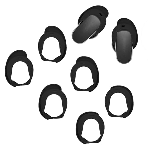 Adhiper Ersatz-Ohrstöpsel,Kompatibel mit Bose QuietComfort Ultra (2023) Kopfhörern,Ohrhänge Besteht Aus Silikon,Wasserdicht und Rutschfestig,Größe S, M, L (schwarz) von Adhiper