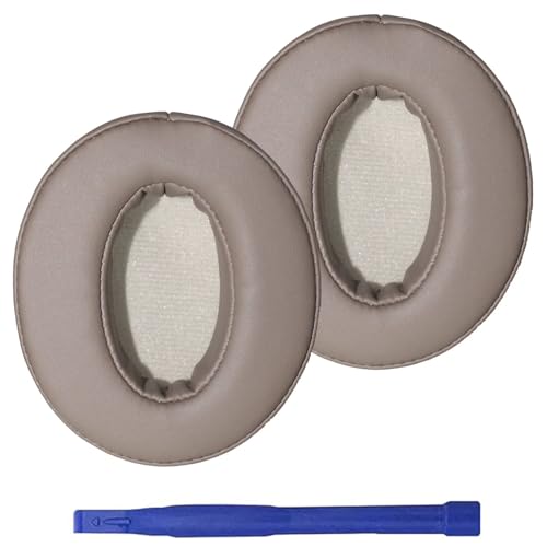 Adhiper HD 450BT Ohrpolster kompatibel mit Sennheiser HD 4.50BT, HD 4.50BTNC, HD 4.40BT,HD 350BT Kopfhörer,Ohrpolster mit Weichen Proteinleder & Memory Schaum(Champagner) von Adhiper