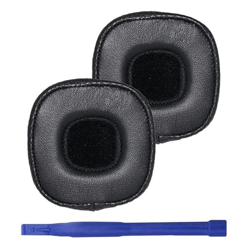Adhiper Major III Ohrpolster Kompatibel mit Marshall Major III Wireless Kopfhörer Ersatz Ohrpolster aus weichem Proteinleder und Memory Foam (Schwarz) von Adhiper