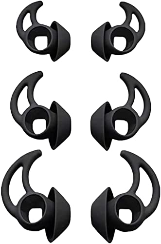 Adhiper Ohrstöpsel Ersatz Silikon Ohrstöpsel 6 Stück, kompatibel mit Bose Sports Earbuds True Wireless In-Ear-Kopfhörer (schwarz) von Adhiper