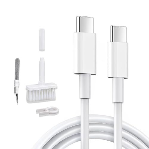 Adhiper USB C Kabel 240W Ladekabel 48V/5A USB C auf USB C Kabel 1M PD3.1 USB C Ladekabel für iphone 15/15 Pro Max,für MacBook Pro/Air,Galaxy S23 S22 S21+,Huawei Matebook 14/Mate 30 usw.(1M/Weiß) von Adhiper
