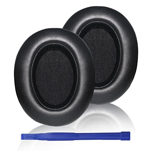 Adhiper WH-XB910N Ohrpolster Kompatibel mit Sony WH-XB910N Kabellosen Kopfhörern, Protein-Leder-Memory-Schaum-Ohrpolster mit Druckknöpfen (Schwarz) von Adhiper