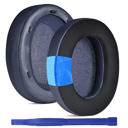 Adhiper WH-XB910N Ohrpolster sind kompatibel mit Sony WH-XB910N kabellosen Kopfhörern, Eisseide-Gel-Material, Ohrpolster (blau/gel) von Adhiper