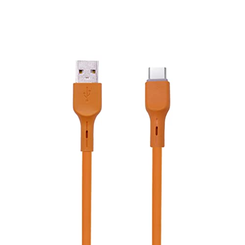 Adhiper type-C Ladekabel kompatibel mit JBL Charge 4, Flip 5, Pulse 4, JR POP, Endurance Peak, JBLCHARGE4BLKAM für kabellose Bluetooth-Kopfhörer (1m/Orange) von Adhiper