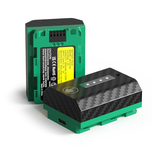 Adicop NP-FZ100 Akku 2600mAh Kapazität mit Smart LED Anzeige, Akku kompatibel mit Sony Alpha 9, A9, Alpha 9R, A9R, Alpha 9S, A9S, A7RIII A7R3, A7 III, A7R4, A7RIV ZV-E10ii Digitalkamera-2 Pack Adicop NP-FZ100 Akku 2600mAh Kapazität mit Smart LED Anzeige, Akku kompatibel mit Sony Alpha 9, A9, Alpha 9R, A9R, Alpha 9S, A9S, A7RIII A7R3, A7 III, A7R4, A7RIV ZV-E10ii Digitalkamera-2 Pack von Adicop