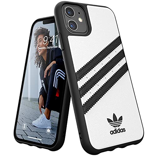 adidas 36291 Handyhülle Entwickelt für iPhone 11 Hülle, Fallgeprüfte Hüllen, stoßfeste erhöhte Kanten, Original Schutzhülle, Weiß und Schwarz Streifen adidas 36291 Handyhülle Entwickelt für iPhone 11 Hülle, Fallgeprüfte Hüllen, stoßfeste erhöhte Kanten, Original Schutzhülle, Weiß und Schwarz Streifen von Adidas