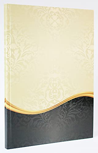 5x ADINA Kladde Notizbuch A5 blanko 96 Blatt mit festem Deckel starkes Papier 80g/qm (Design 2) von Adina
